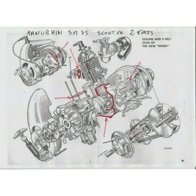 MANURHIN SCOOT SM75  carburateur Gurtner J14