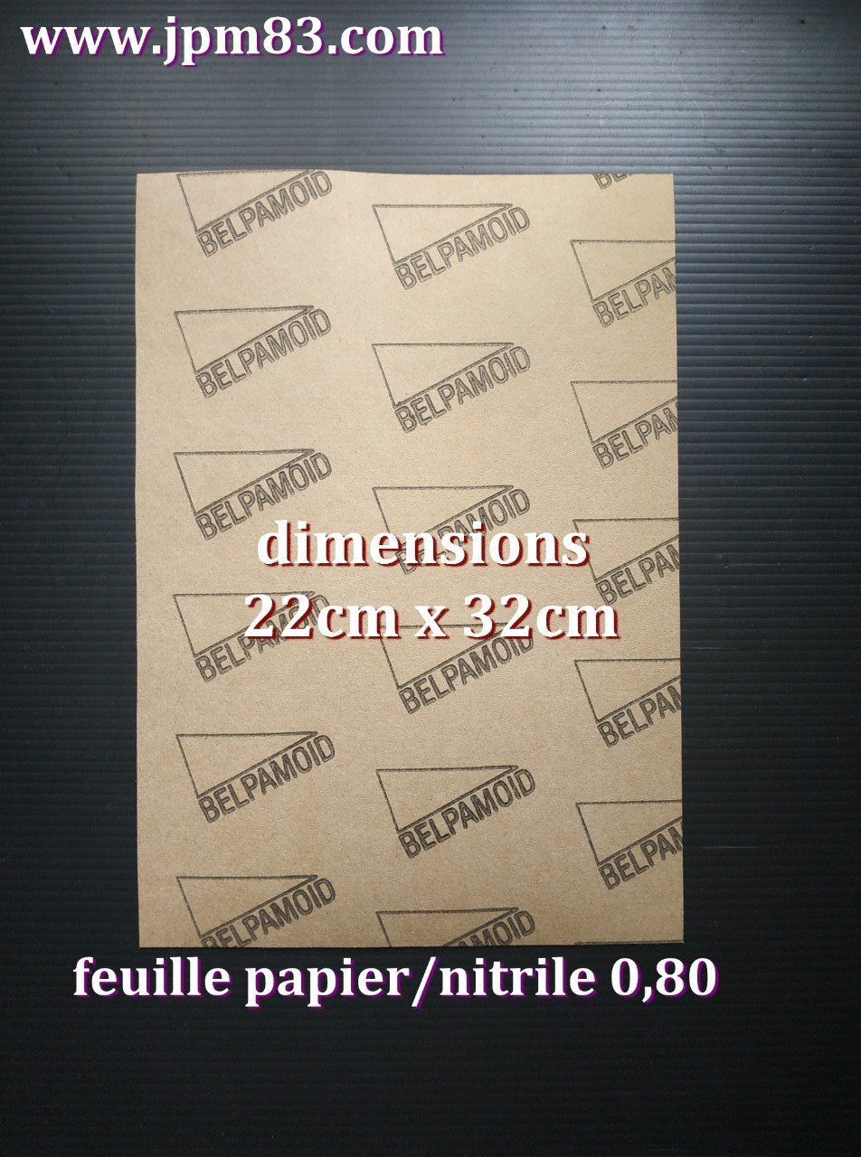 1 FEUILLE papier nitrile ep. 0.80 BELPAMOID 32x22 cm 